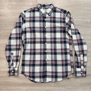 J. Crew Lightweight Blue Red Yellow Long Sleeve Summer Plaid Shirt Small Men’s